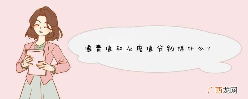 像素值和灰度值分别指什么？
