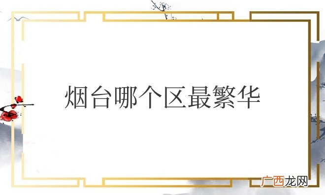 烟台市哪些区比较发达 烟台哪个区最繁华又临海