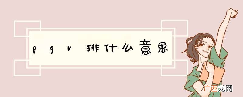 pgv排什么意思