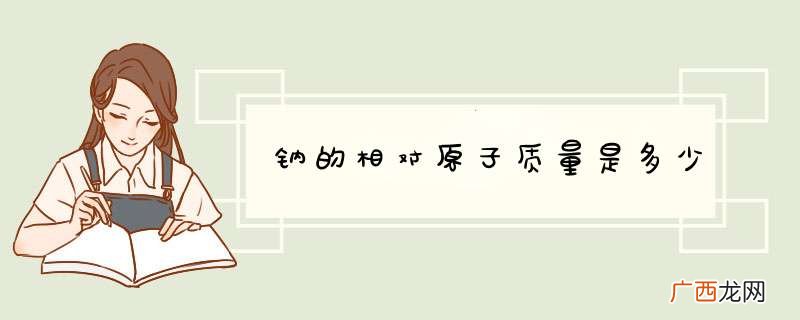 钠的相对原子质量是多少