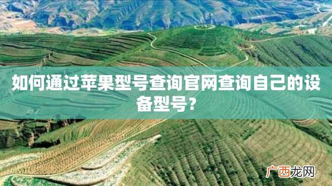 如何通过苹果型号查询官网查询自己的设备型号？