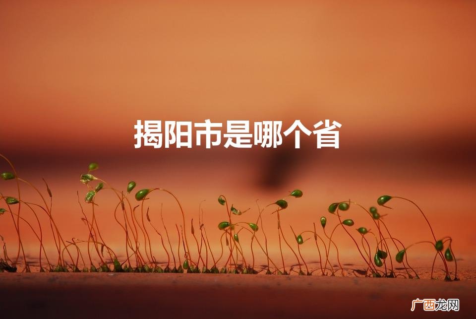 广东揭阳属于哪个市 揭阳市是哪个省