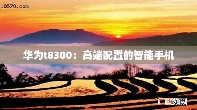 华为t8300：高端配置的智能手机