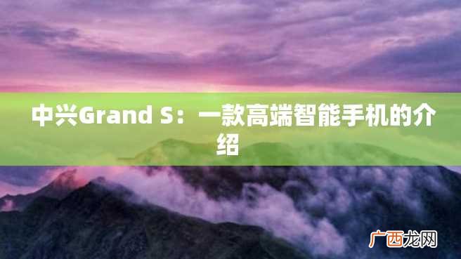中兴Grand S：一款高端智能手机的介绍