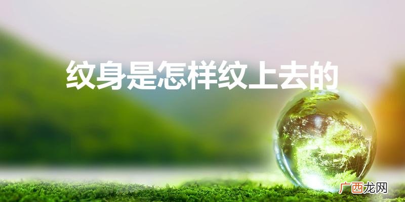 纹身是怎么纹的 纹身是怎样纹上去的