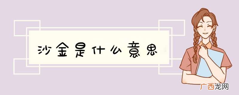 沙金是什么意思