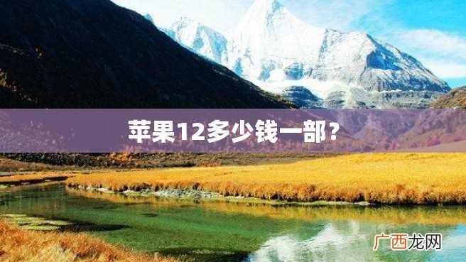 苹果12多少钱一部？