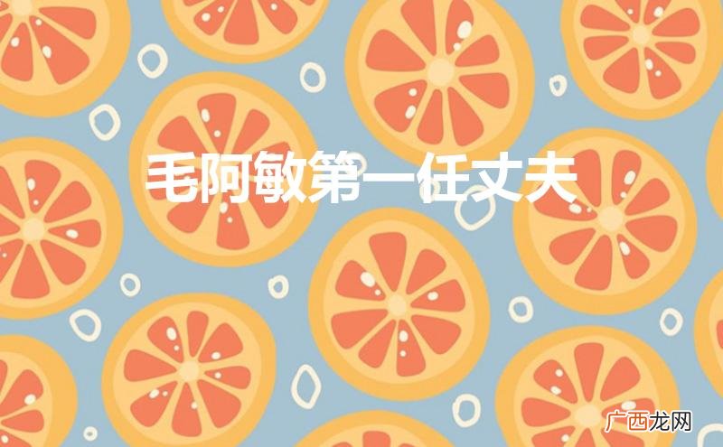 毛阿敏第一任丈夫是谁 毛阿敏第一任丈夫