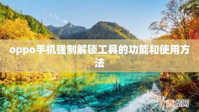 oppo手机强制解锁工具的功能和使用方法