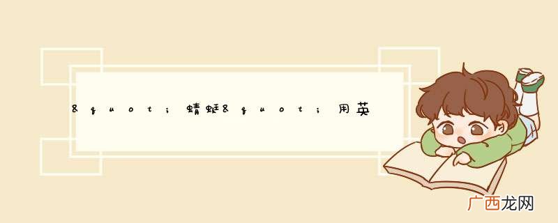 "蜻蜓"用英语怎么说