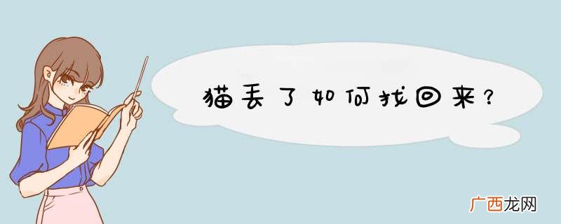 猫丢了如何找回来？