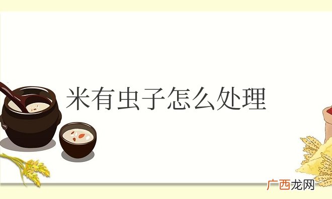 米生虫了怎么快速驱虫 米有虫子怎么处理