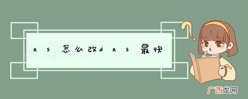 ns怎么改dns最快
