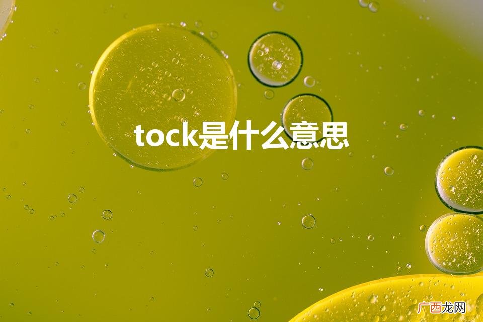 tock的含义是什么 tock是什么意思
