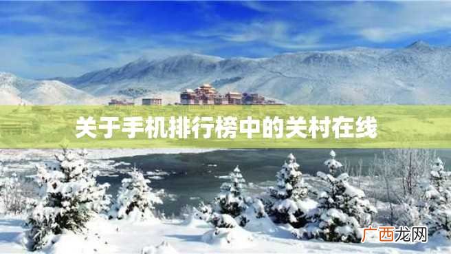 关于手机排行榜中的关村在线