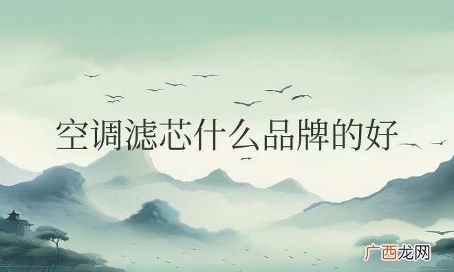 汽车空调滤芯什么品牌的好