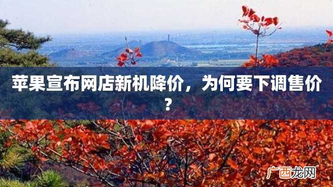 苹果宣布网店新机降价，为何要下调售价？