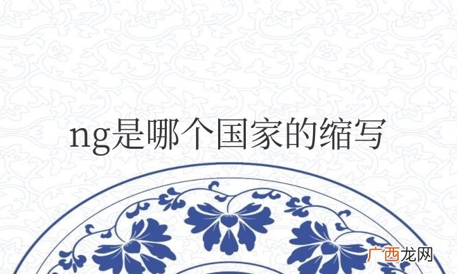 非洲国家尼日利亚的缩写 ng是哪个国家的缩写英文