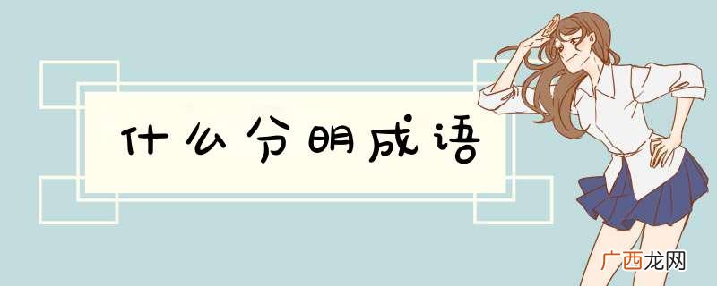 什么分明成语