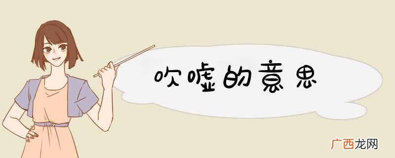 吹嘘的意思