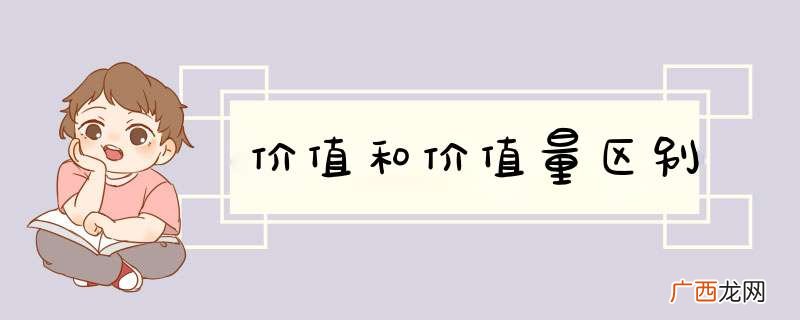 价值和价值量区别