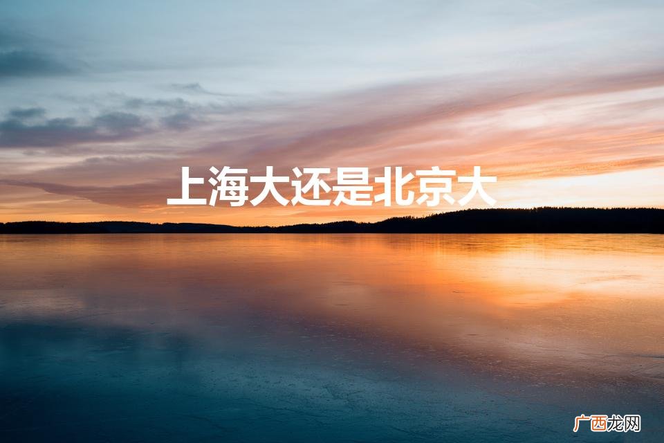 上海和北京哪个大 上海大还是北京大