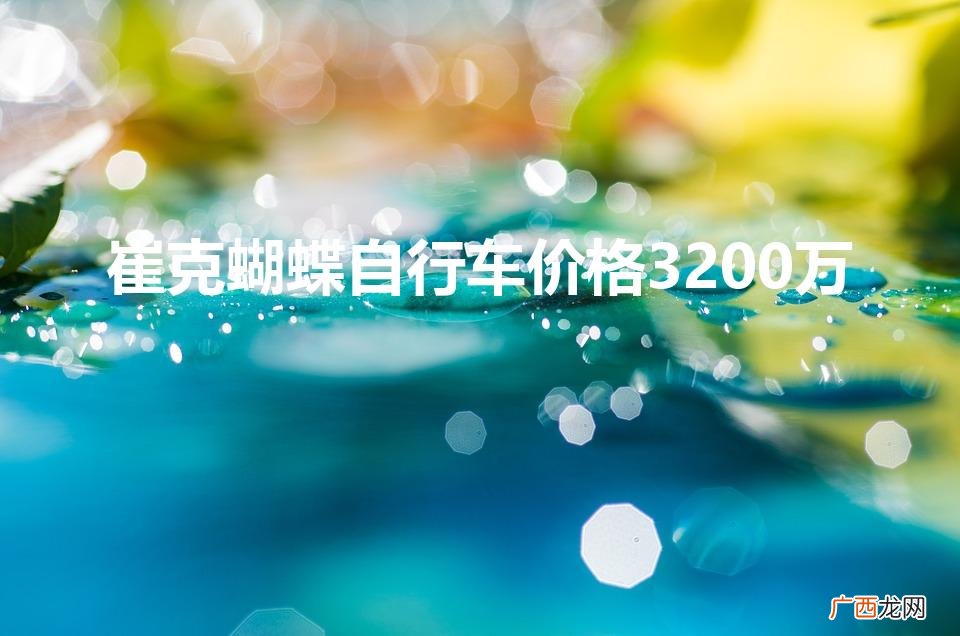 最贵的自行车3200万 崔克蝴蝶自行车价格3200万