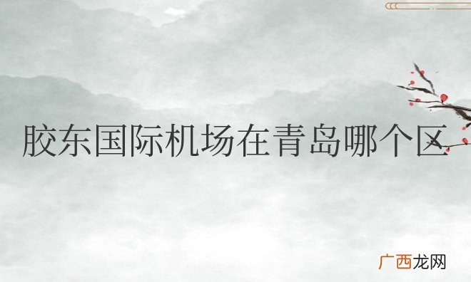 位于青岛黄岛区胶州市 胶东国际机场在青岛哪个区
