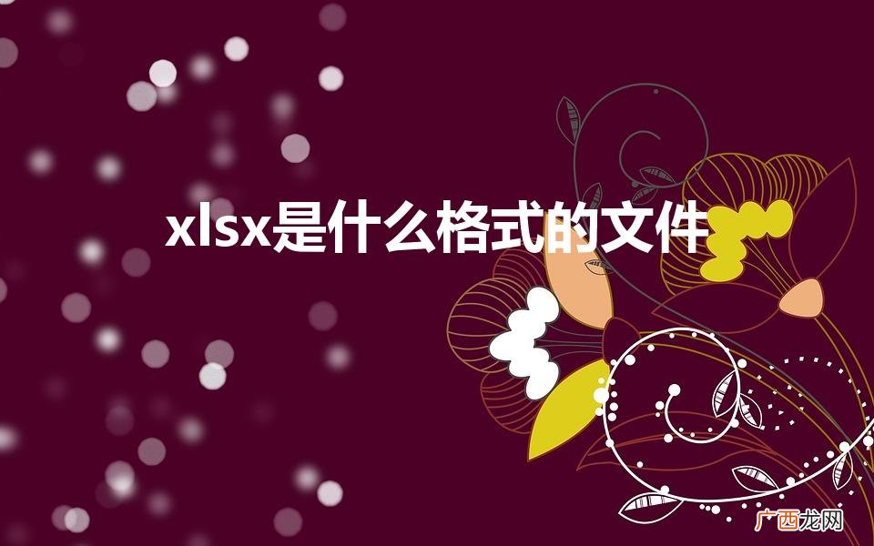 xlsx是什么格式 xlsx是什么格式的文件