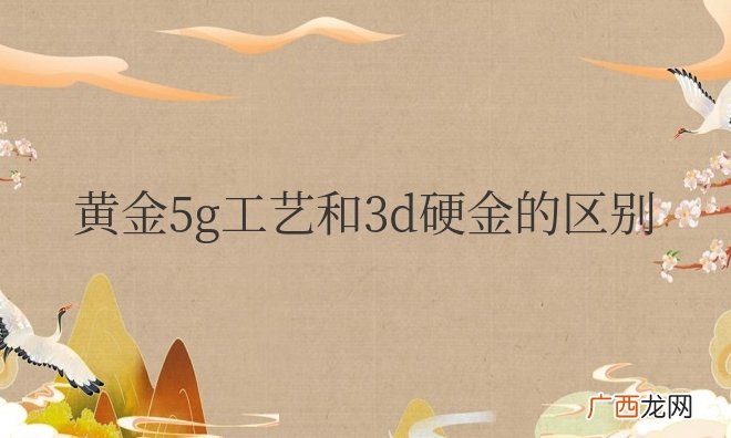 黄金5g工艺是999纯金吗 黄金5g工艺和3d硬金的区别