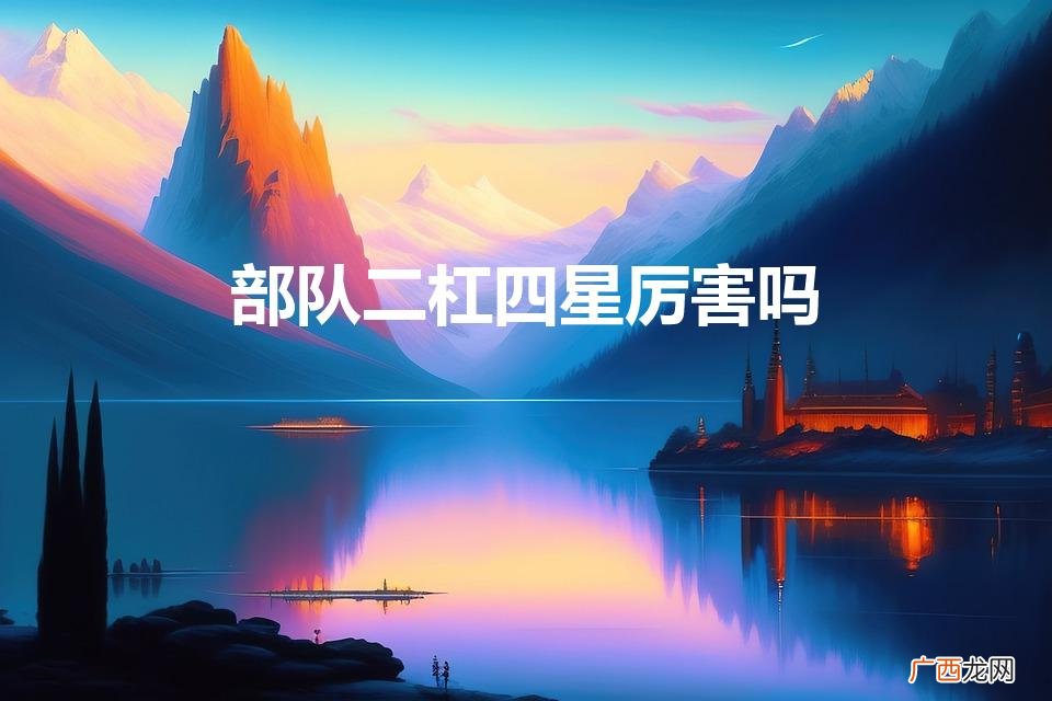 部队二杠四星厉害吗