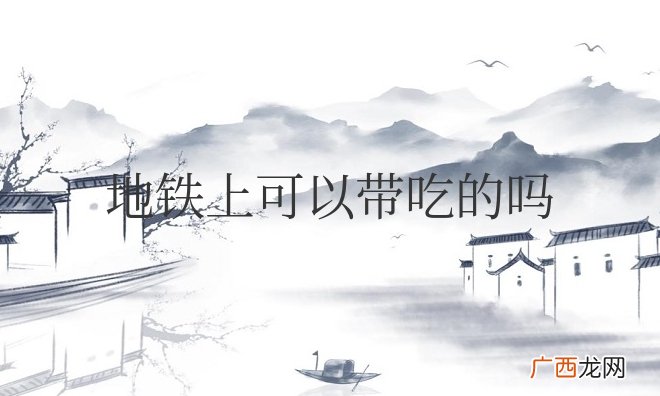 地铁上可以带吃的吗过安检