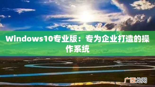 Windows10专业版:专为企业打造的操作系统