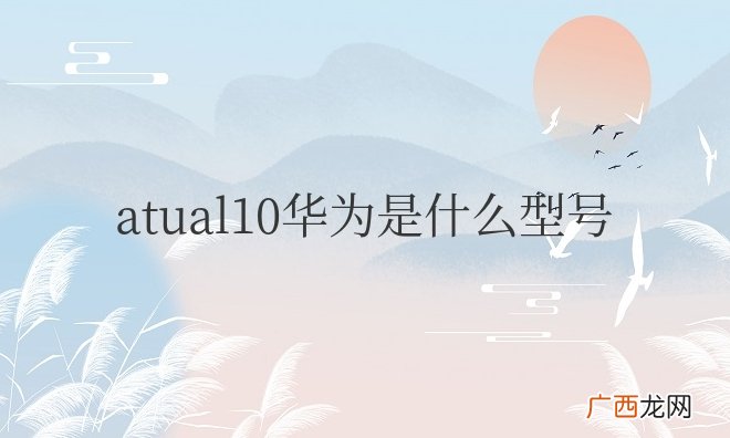 华为畅享8e atual10华为是什么型号