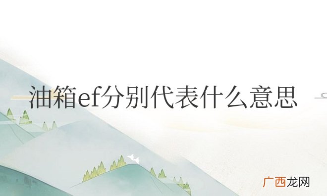 摩托车油箱ef分别代表什么意思