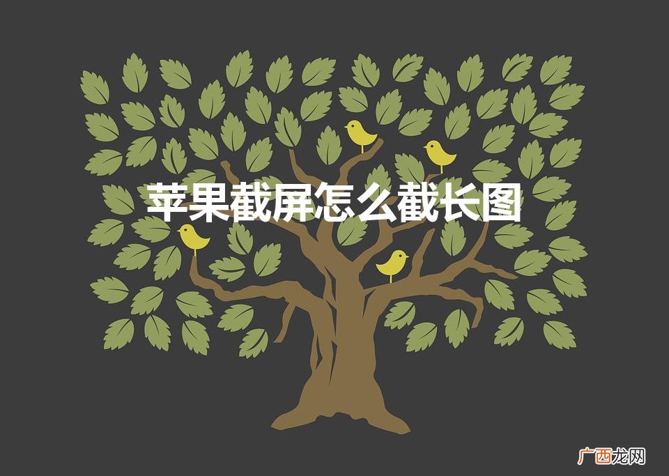 苹果手机怎么截图长屏幕 苹果截屏怎么截长图