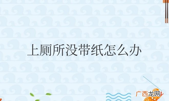 拉屎没纸的17种解决办法 上厕所没带纸怎么办