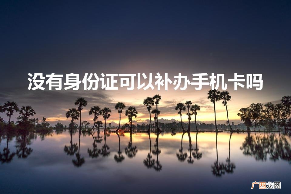 没有身份证怎么补办手机卡 没有身份证可以补办手机卡吗