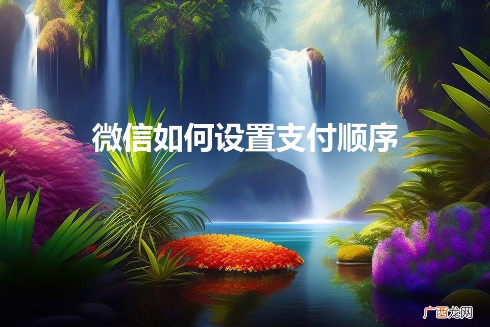 微信扫码支付设置支付顺序 微信如何设置支付顺序
