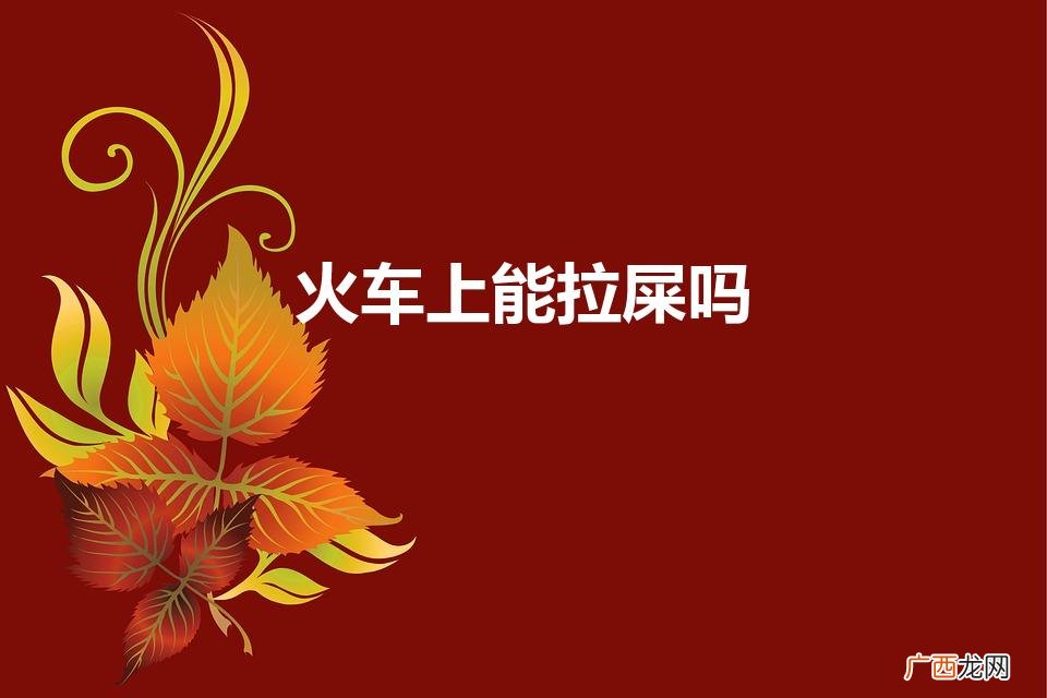 火车可以大便吗 火车上能拉屎吗