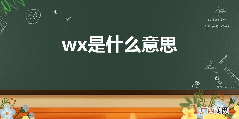 请问WX是什么意思~ wx是什么意思