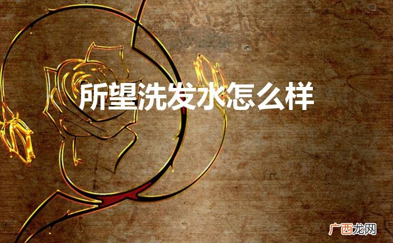 韩国所望洗发水怎么样 所望洗发水怎么样