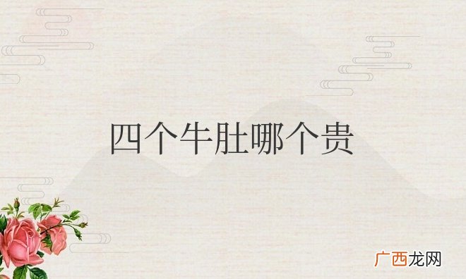 四个牛肚哪个贵哪个便宜