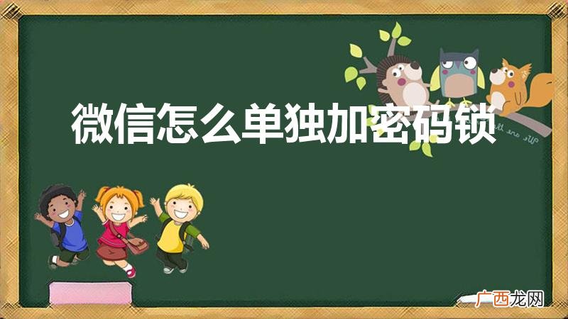 微信怎么添加密码锁 微信怎么单独加密码锁