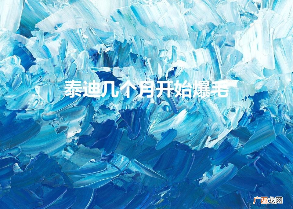 泰迪几个月开始爆毛（泰迪犬什么颜色最贵)