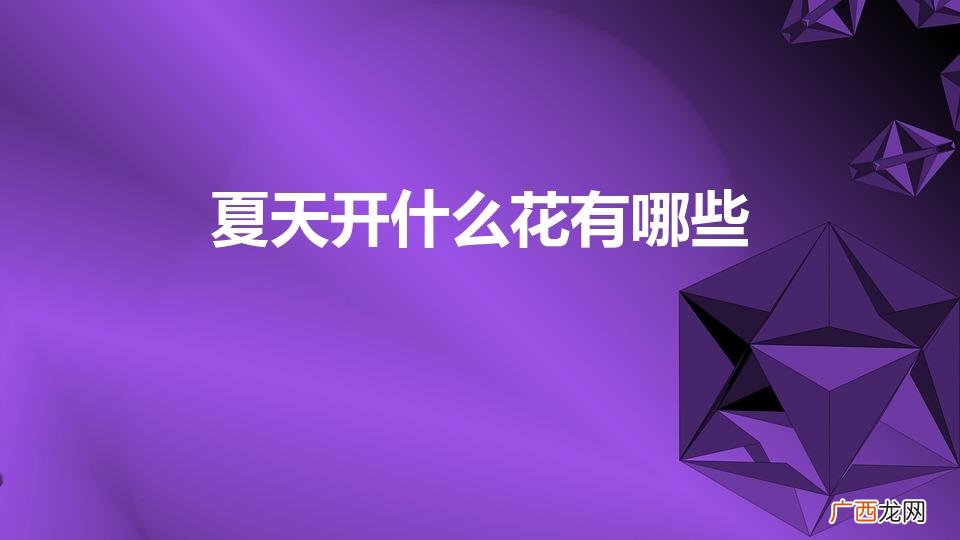 夏季盛开的花卉清单 夏天开什么花有哪些