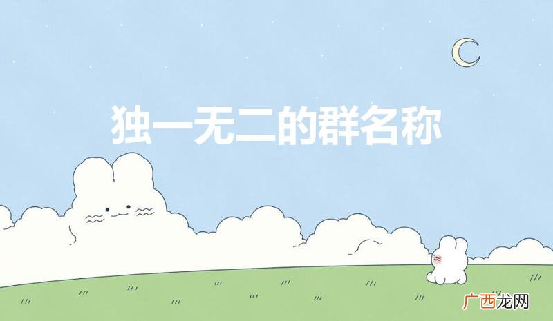 独一无二的群名称有哪些 独一无二的群名称