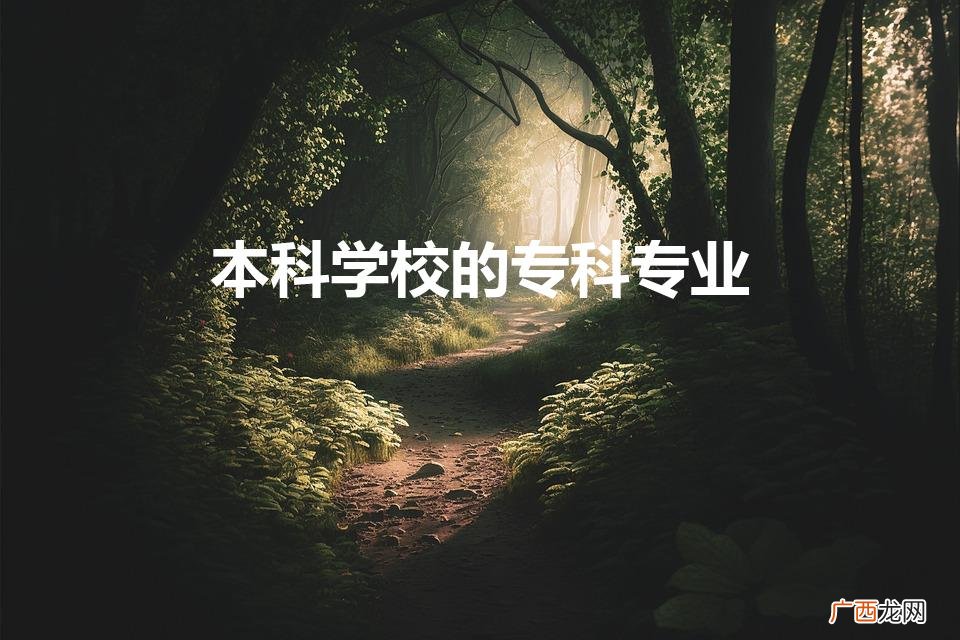 本科学校的专科专业（浙江本科学校的专科专业)
