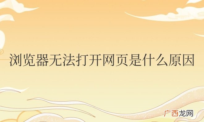 谷歌浏览器无法打开网页是什么原因
