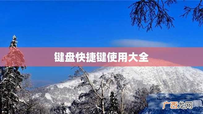 键盘快捷键使用大全